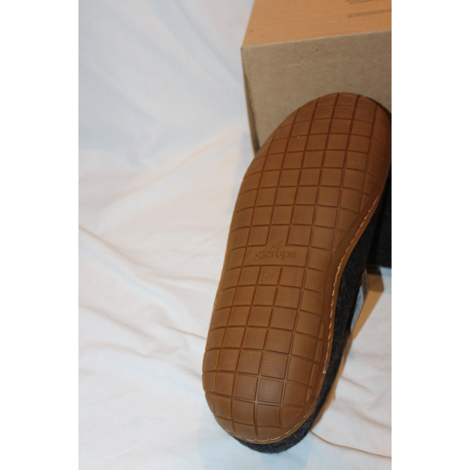Glerups 100% Gray Wool Men’s Sz Eu 45 Us 12 Rubber Outsole Slipper Booties — image 6 of 6